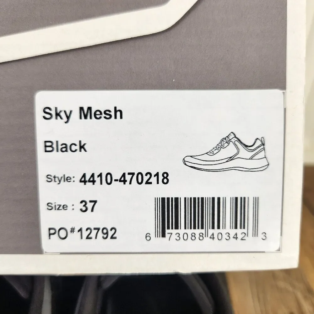Dansko Sky Mesh Walking Shoes Womens Sz 7 Black White Athletic Comfort Sneakers